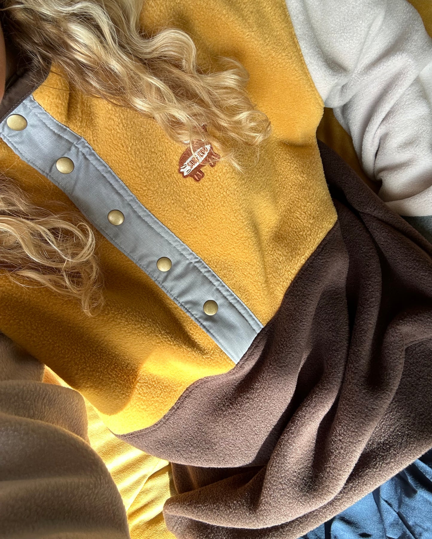 Retro fleece made in Scotland by a coldwater surfer girl
