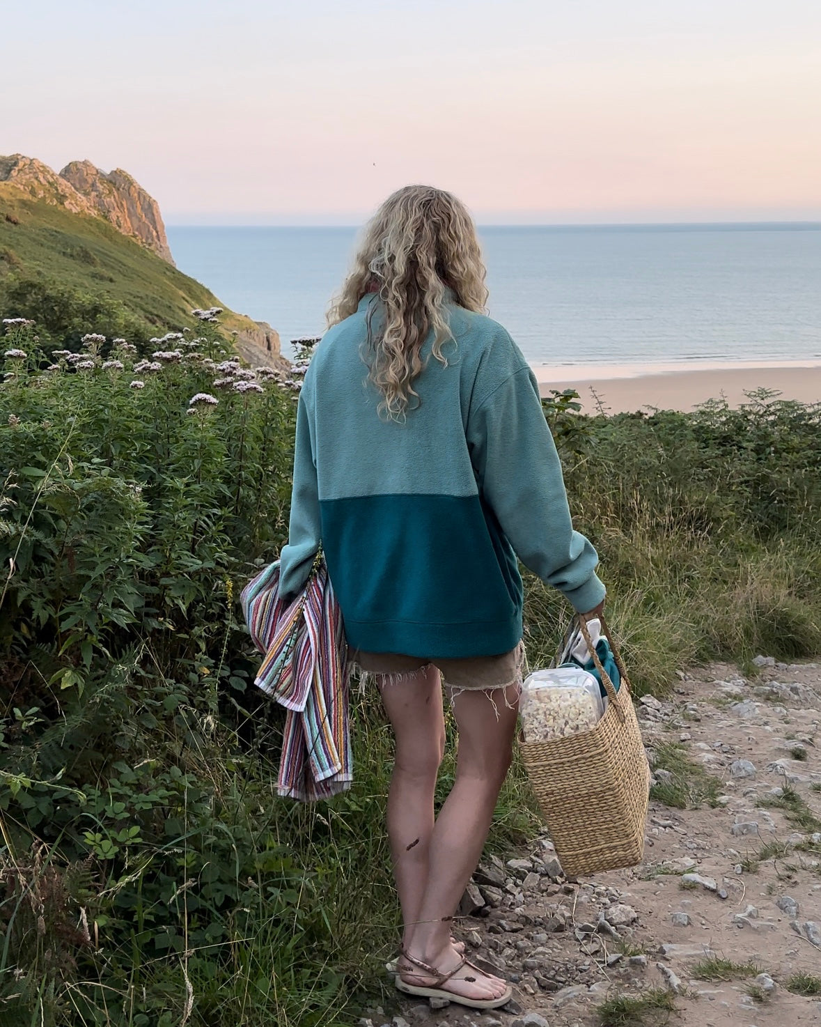 Retro fleece made in Scotland by a coldwater surfer girl