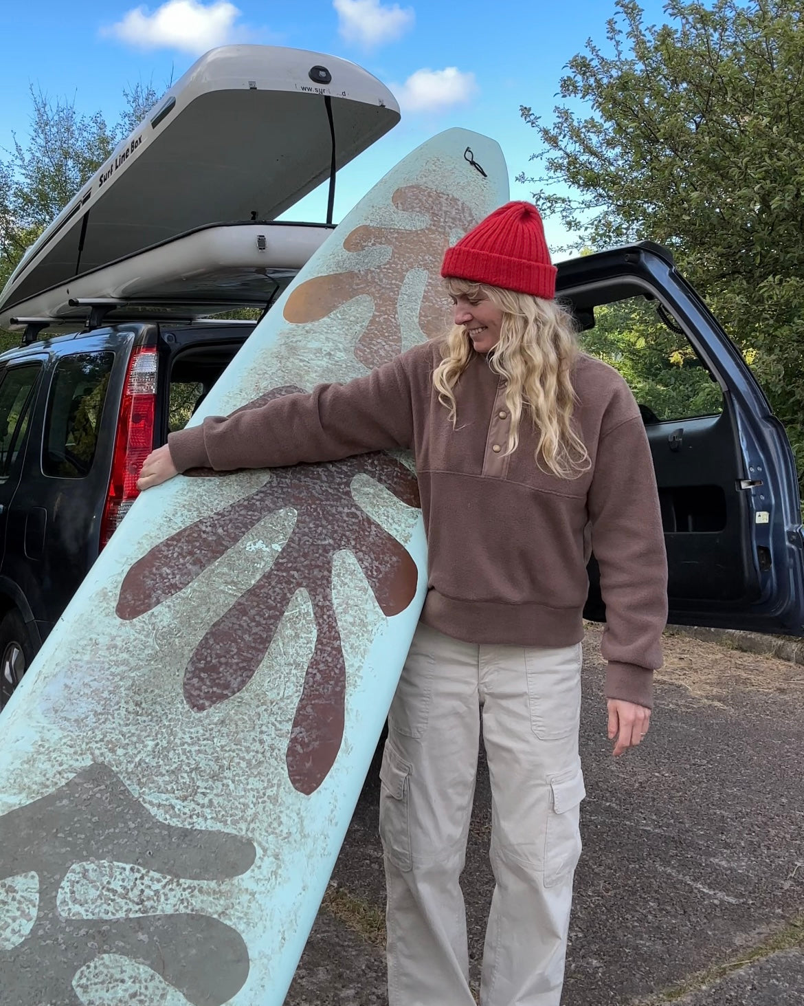Retro fleece made in Scotland by a coldwater surfer girl