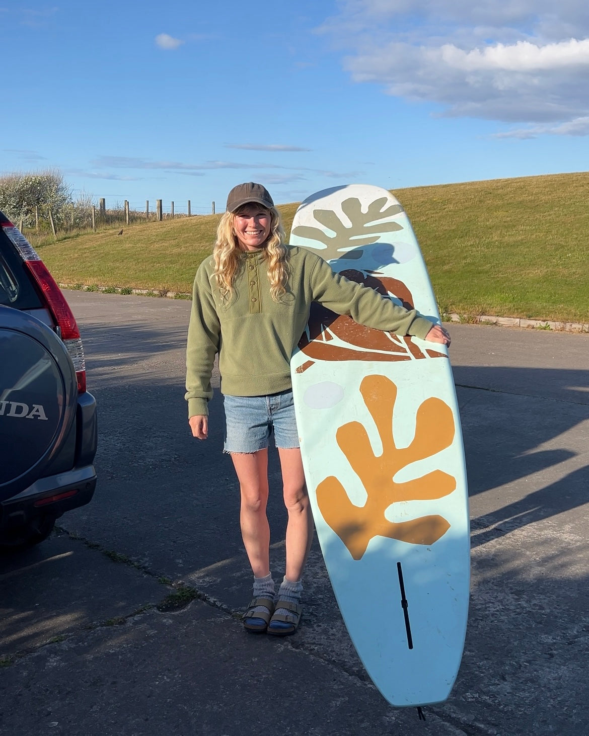 Retro fleece made in Scotland by a coldwater surfer girl
