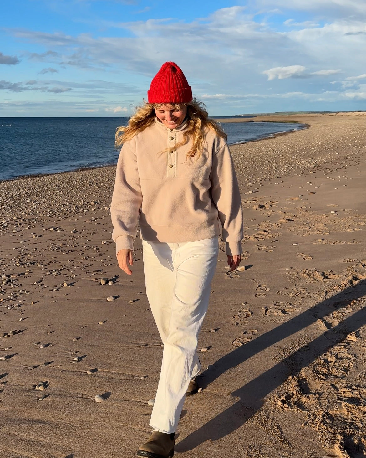 Retro fleece made in Scotland by a coldwater surfer girl