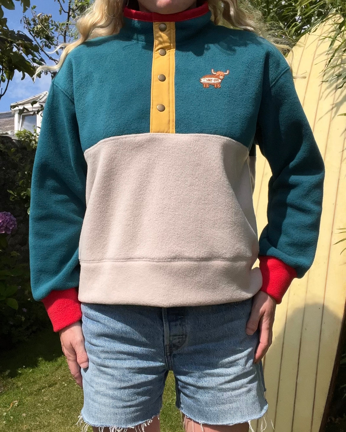 Teal and Beige