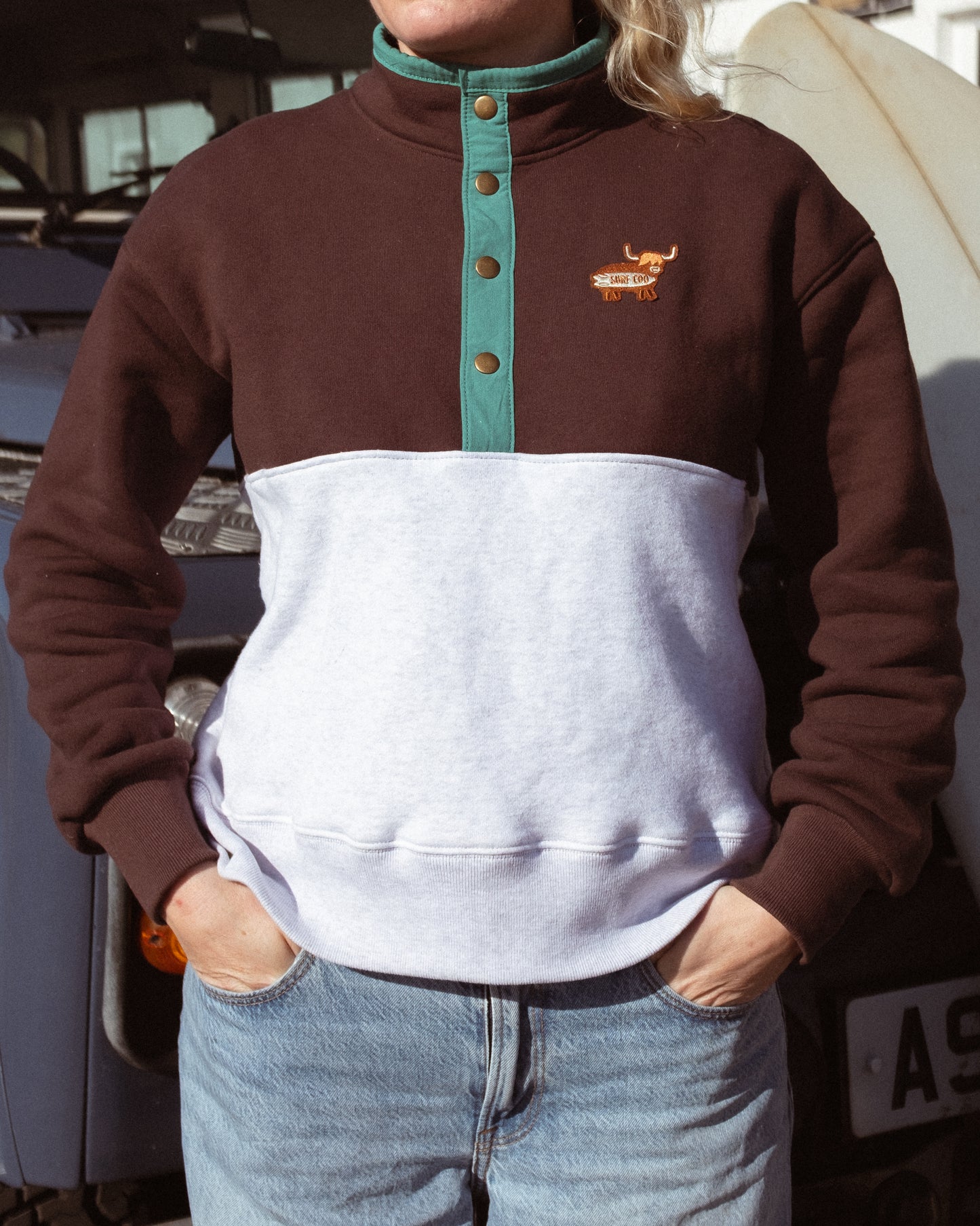 100% Cotton Brown and Grey