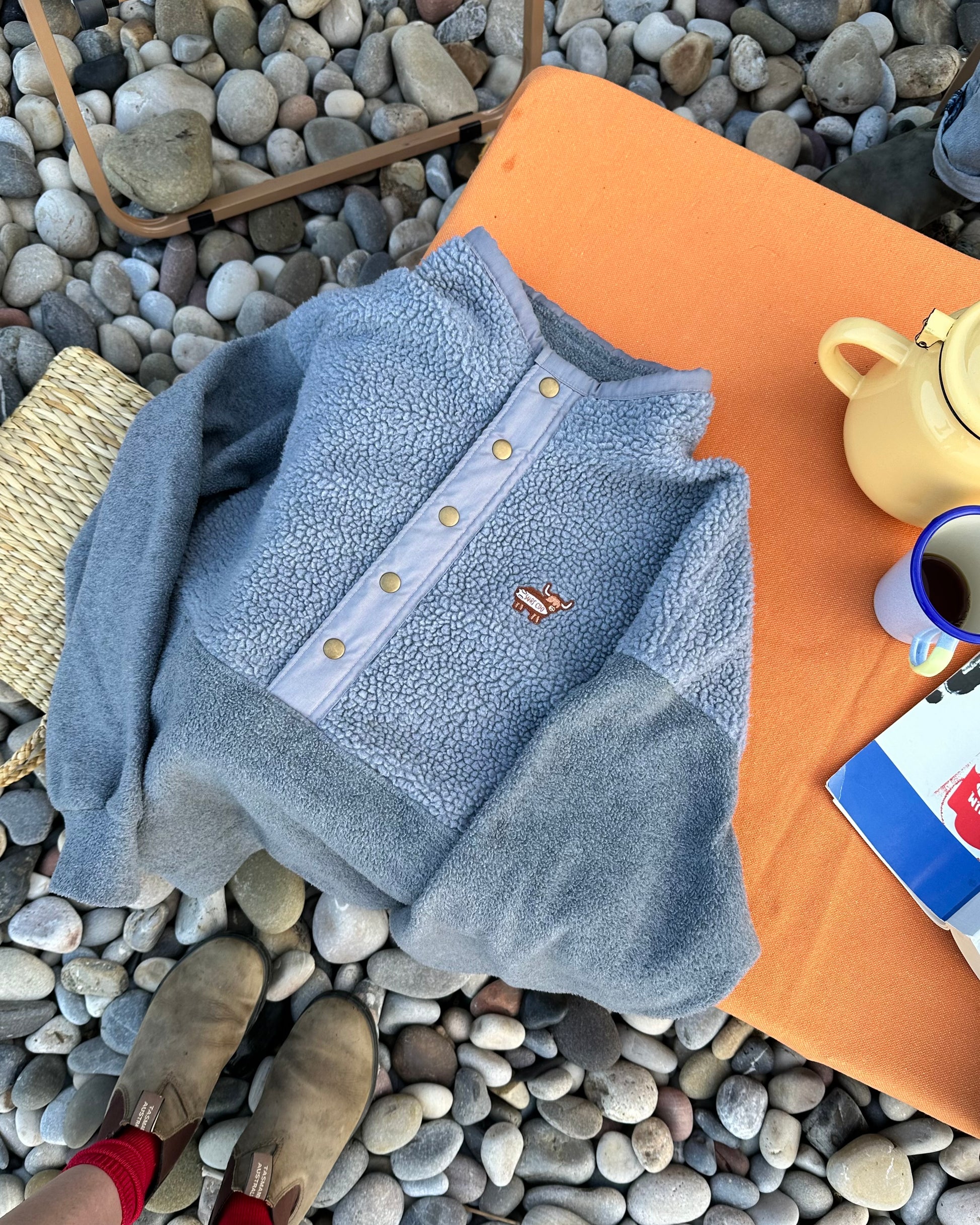 Retro fleece made in Scotland by a coldwater surfer girl