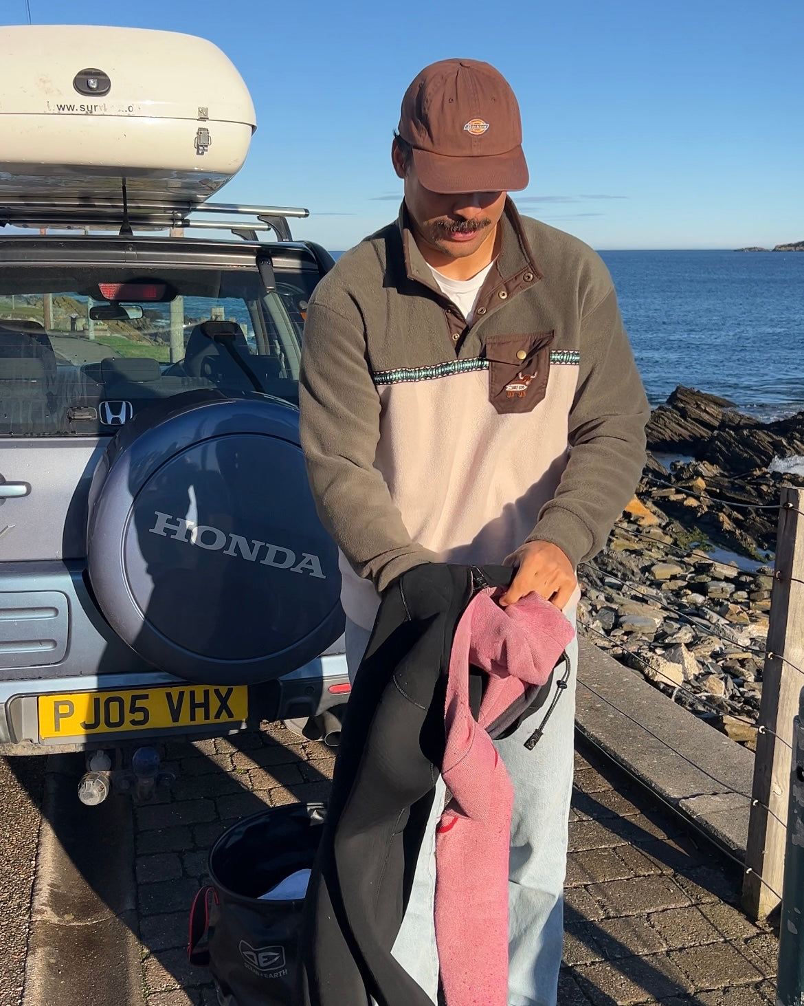 Green and Beige with Braid