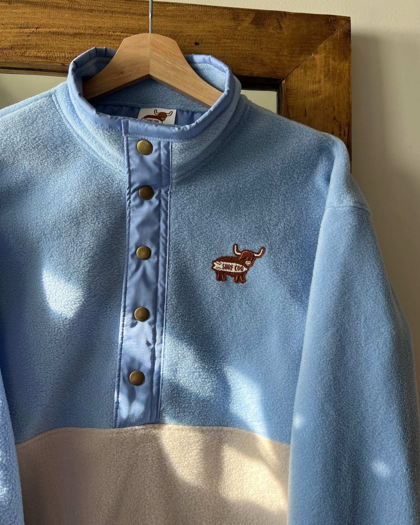 Sky Blue and Beige