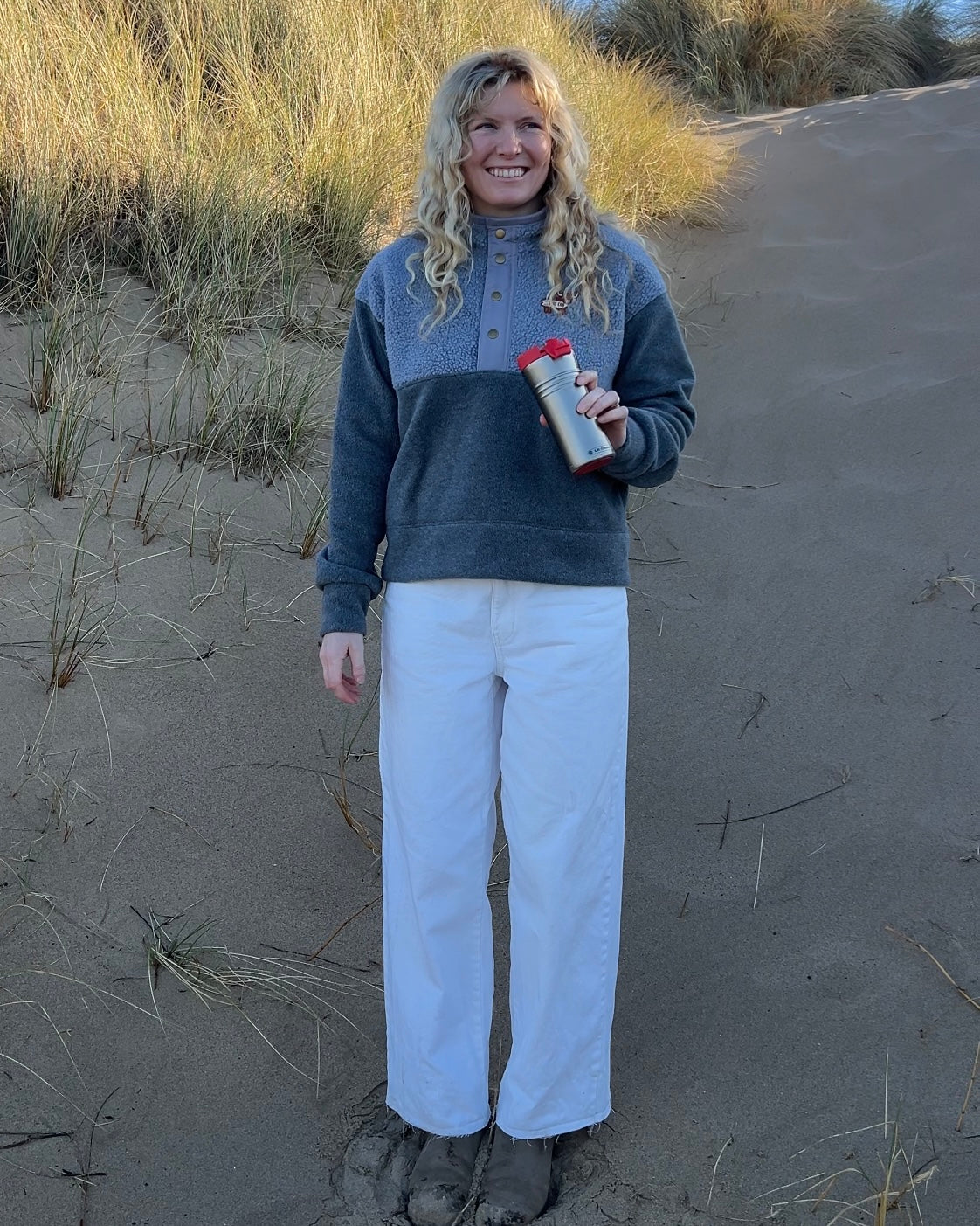 Retro fleece made in Scotland by a coldwater surfer girl