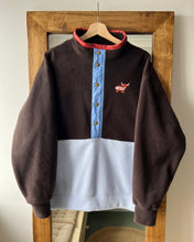 Load image into Gallery viewer, Fleece - Brown and Light Blue
