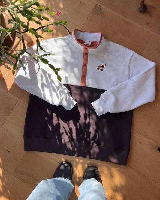 100% Cotton Grey and Brown