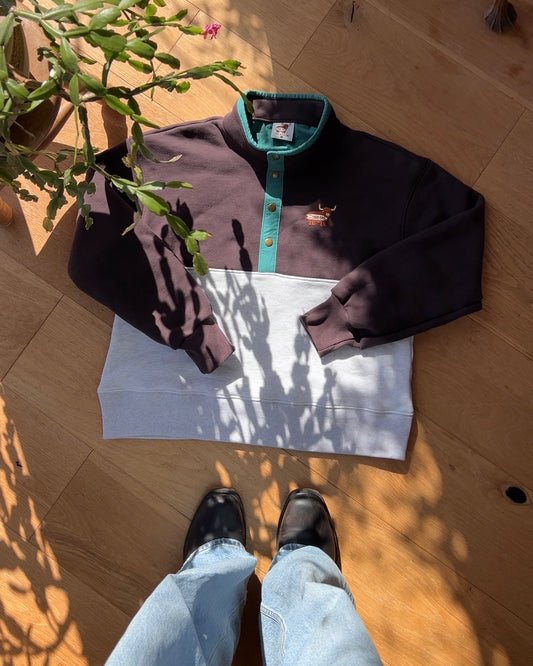 100% Cotton Brown and Grey