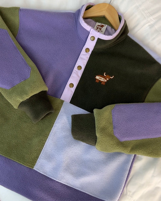Early Bird Heather + Pine Scrap Fleece